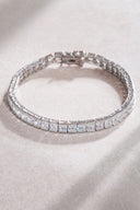 Gümüş Kristal taş detaylı 925 ayar su yolu gümüş bileklik 64