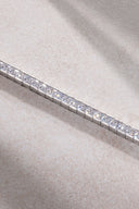 Gümüş Kristal taş detaylı 925 ayar su yolu gümüş bileklik 64