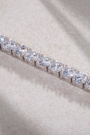 Gümüş Kristal taş detaylı 925 ayar su yolu gümüş bileklik 66