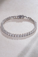 Silver Crystal stone detailed 925 sterling silver tennis bracelet 68