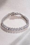 Gümüş Kristal taş detaylı 925 ayar su yolu gümüş bileklik 69