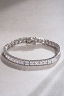 Gümüş Kristal taş detaylı 925 ayar su yolu gümüş bileklik 70