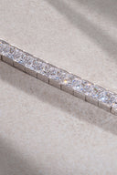 Gümüş Kristal taş detaylı 925 ayar su yolu gümüş bileklik 70