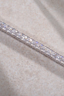 Gümüş Kristal taş detaylı 925 ayar su yolu gümüş bileklik 73