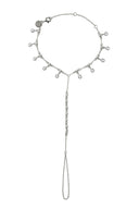 Gümüş Zarif zincir ve bilek kısımlarında kristal taş detaylı 925 ayar gümüş şahmeran 103