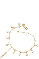 Altın Zarif zincir ve bilek kısımlarında kristal taş detaylı 925 ayar gümüş şahmeran 103