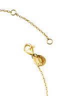 Altın Taş detaylı ince zincir tasarımlı 925 ayar gümüş bileklik 113