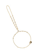 Altın Kristal taş detaylı 925 ayar gümüş şahmeran 127