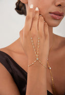 Altın Kristal taş detaylı 925 ayar gümüş şahmeran 127