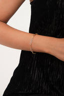 Altın Modern halkalı 925 ayar gümüş bileklik 158