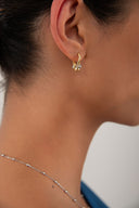 Altın Dalga form detaylı 925 ayar gümüş küpe 133