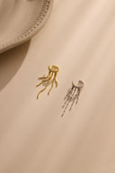 Gümüş Sallantılı parlak 925 ayar gümüş kıkırdak küpe 221