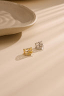 Altın Krisatal taş detaylı 925 ayar kıkırdak küpe 263