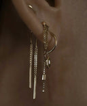 Altın Chain detailed earrings 277