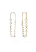 Altın Kristal taş detaylı sallantılı küpe 287