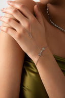 Gümüş Özel kesim kristal taş detaylı 925 ayar gümüş şahmeran 49