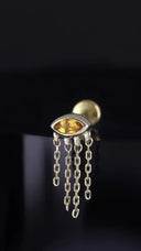 Altın Zincir ve taş detaylı piercing 248