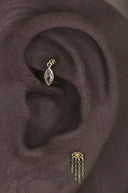 Altın Zincir ve taş detaylı piercing 248