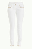 Beyaz Kristal taşlı pantolon 40650