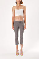 Gri DAR KESİM CAPRİ PANTALON 40729