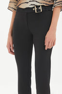 Siyah Dar kesim capri pantolon 40777