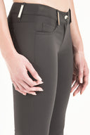 Antrasit Dar kesim pamuk pantolon 40932