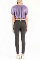 Antrasit Dar kesim pamuk pantolon 40932