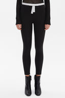 Siyah Dar kesim taşlı pantalon 41029