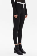 Siyah Dar kesim taşlı pantalon 41029
