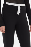 Siyah Dar kesim taşlı pantalon 41029