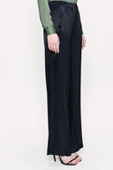 Siyah Beli lastikli bol kesim pantolon 41609