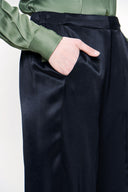 Siyah Beli lastikli bol kesim pantolon 41609
