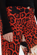 Kırmızı Desenli pantolon 41119