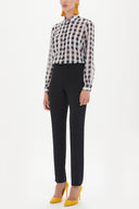 Siyah Beli lastikli krep pantolon 41183