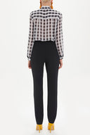 Siyah Beli lastikli krep pantolon 41183