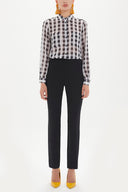 Siyah Beli lastikli krep pantolon 41183