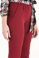 Bordo Yandan cepli boru paça pantolon 41265
