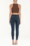 Lacivert İşlemeli skinny fit jean pantolon 41284