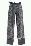 Lacivert Yüksek bel bol kesim pantolon 41302
