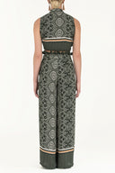 Zümrüt Yüksek bel bol kesim pantolon 41302