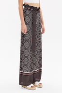 Bordo Yüksek bel bol kesim pantolon 41302
