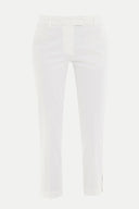 Beyaz Düşük bel boru paça pantolon 41304