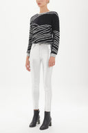 Gümüş Parlak kumaş dar kesim  cep pantolon 41310