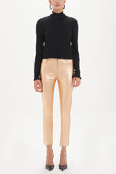 Bakır Parlak kumaş dar kesim  cep pantolon 41310