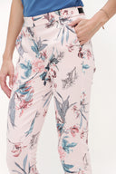 Desenli Beli lastikli dar kesim pantolon 41311