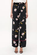 Siyah Beli lastikli bol kesim pantolon 41344