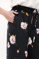 Siyah Beli lastikli bol kesim pantolon 41344