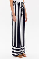 Lacivert Beli lastikli bol paça pantolon 41346