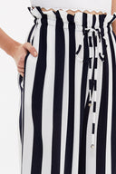 Lacivert Beli lastikli bol paça pantolon 41346