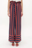 Kırmızı Beli lastikli bol paça pantolon 41346